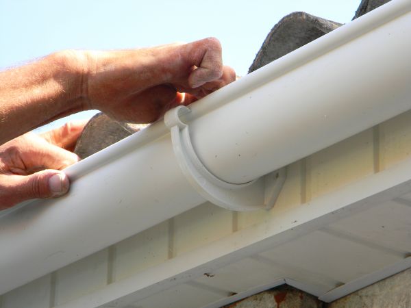 Plastic Gutter Repair in Marysville